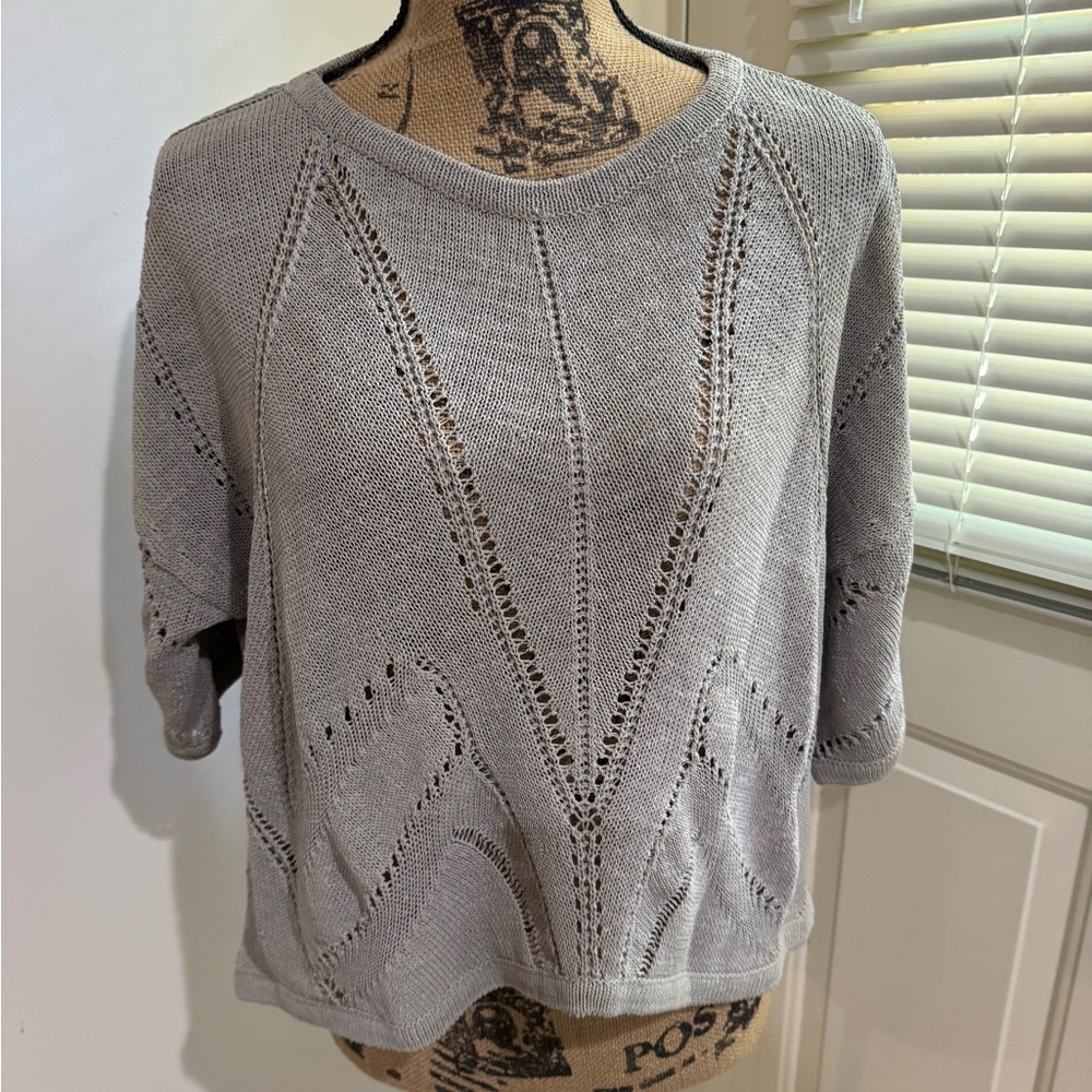 Helmut Lang Light taupe Knit Sweater size s/P cropped look